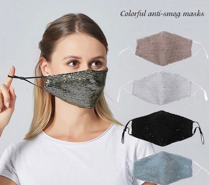 Bling Luxury Mask Face Mask - 4 Assorted (Due 28/09/21)
