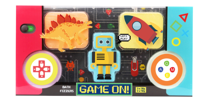 GAME ON BATH FIZZERS FLAT 5PK