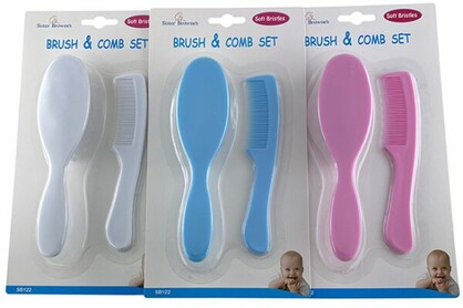 S/BROWNE BRUSH & COMB SET HANGSELL - 3 ASSORTED COLOURS