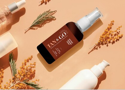 TAN  & GO - 60ml Instant tanning Spray with Colour 8% DHA  - Medium - Dark