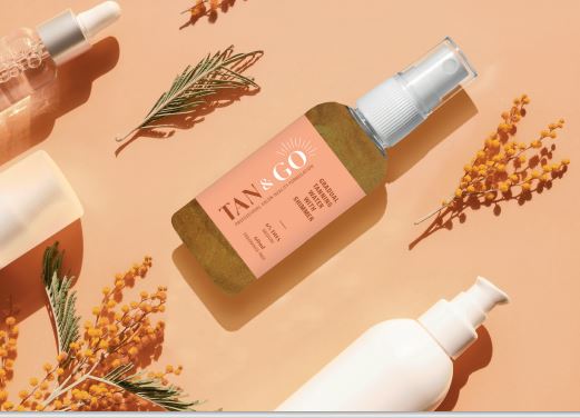 TAN  & GO - 60 ml - Gradual Tanning water with Shimmer, clear liquid - 6% DHA