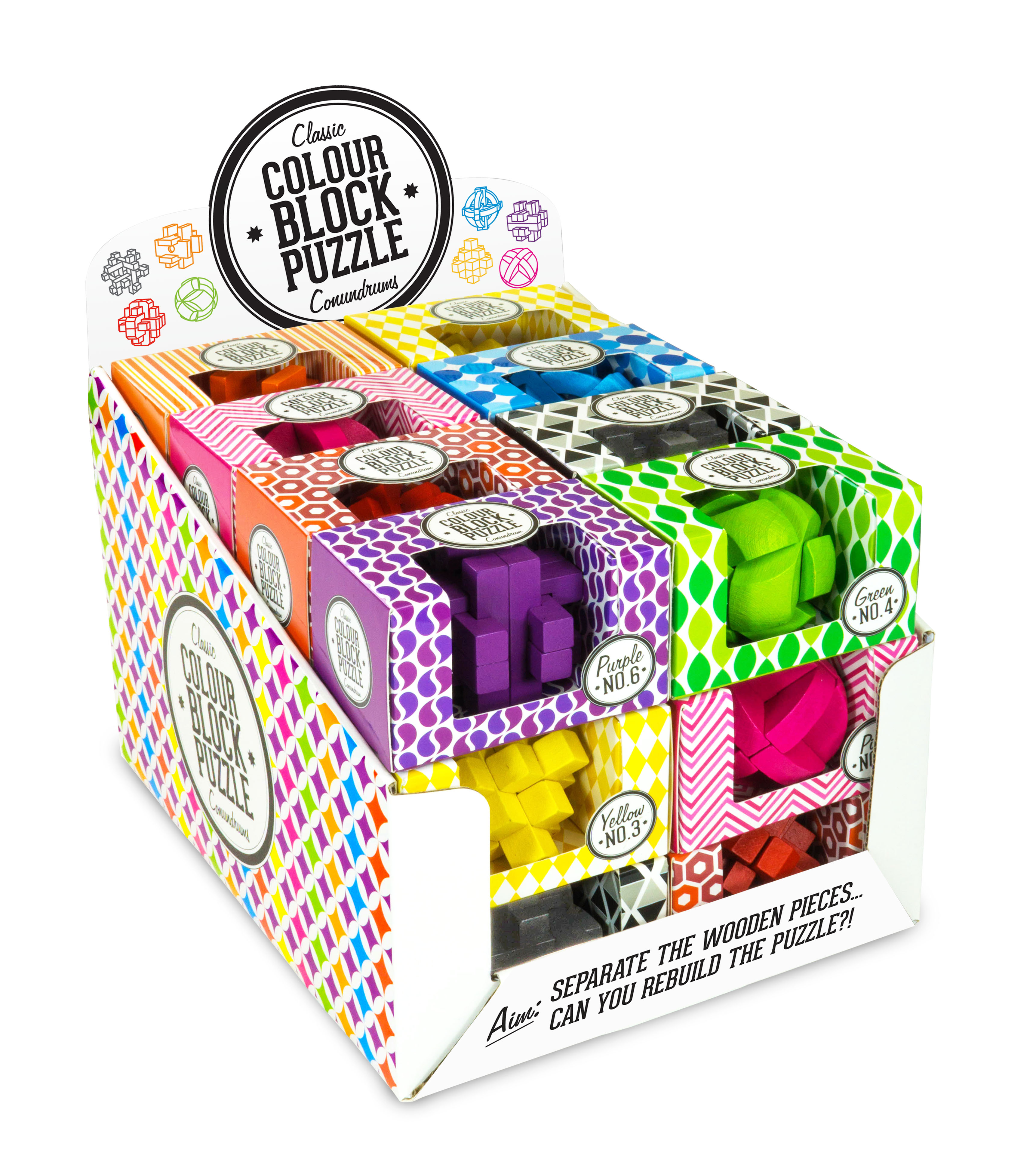 Colour Block Puzzle Display (24 Unit Display)