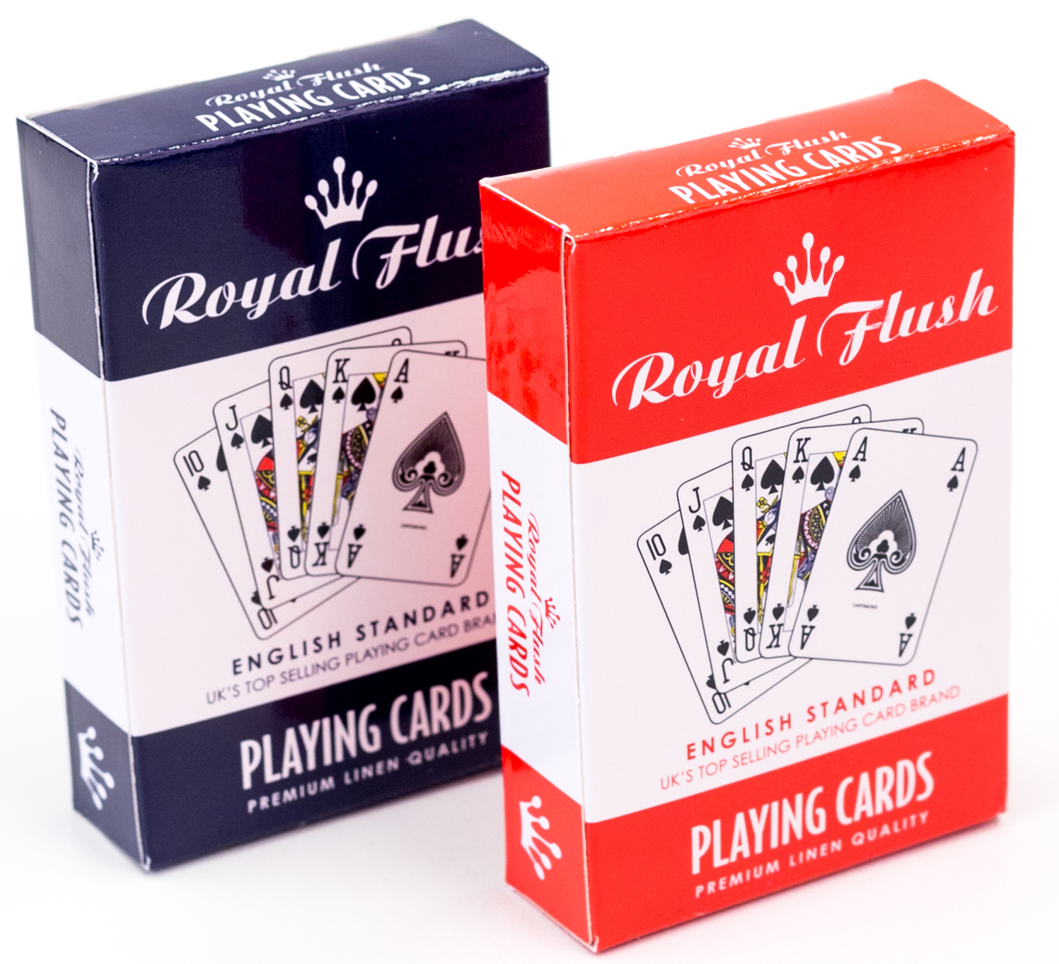 Royal Flush Playing Cards (assorted red & blue pack) 12 Pack Display
