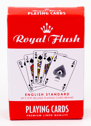 Royal Flush Playing Cards (assorted red & blue pack) 12 Pack Display