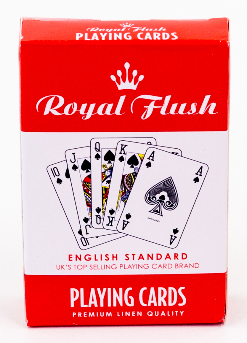 Royal Flush Playing Cards (assorted red & blue pack) 12 Pack Display