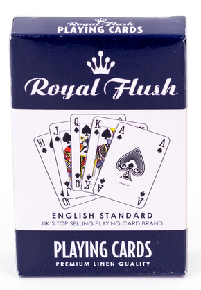 Royal Flush Playing Cards (assorted red & blue pack) 12 Pack Display