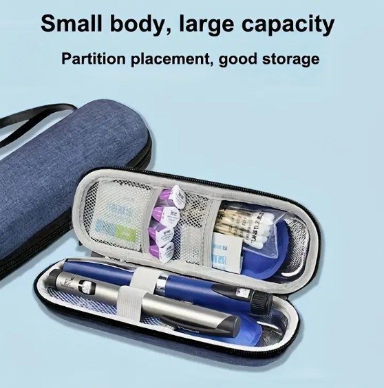 Portable Insulin Cooler Case - Blue