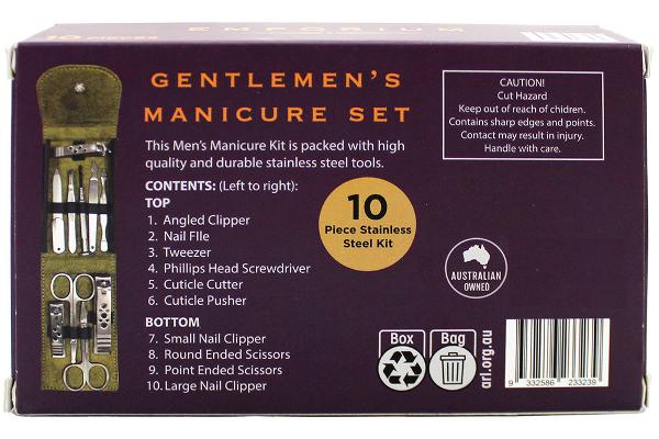 Gentlemen's Manicure Set 10 Pieces Set
