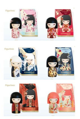 Kimmidoll Figurine Prepak 18 Units (3 of each 6 Designs)
