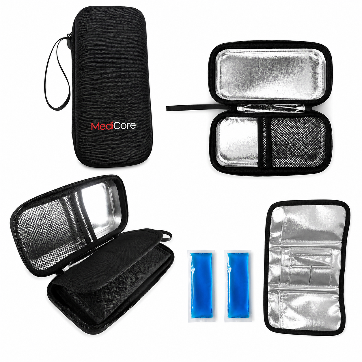 MediCore - Insulin Cooler Travel Case  With 2 x Ice Packs