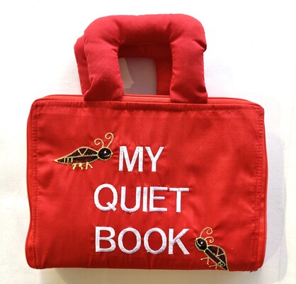 Quiet Book (zipped) red or blue