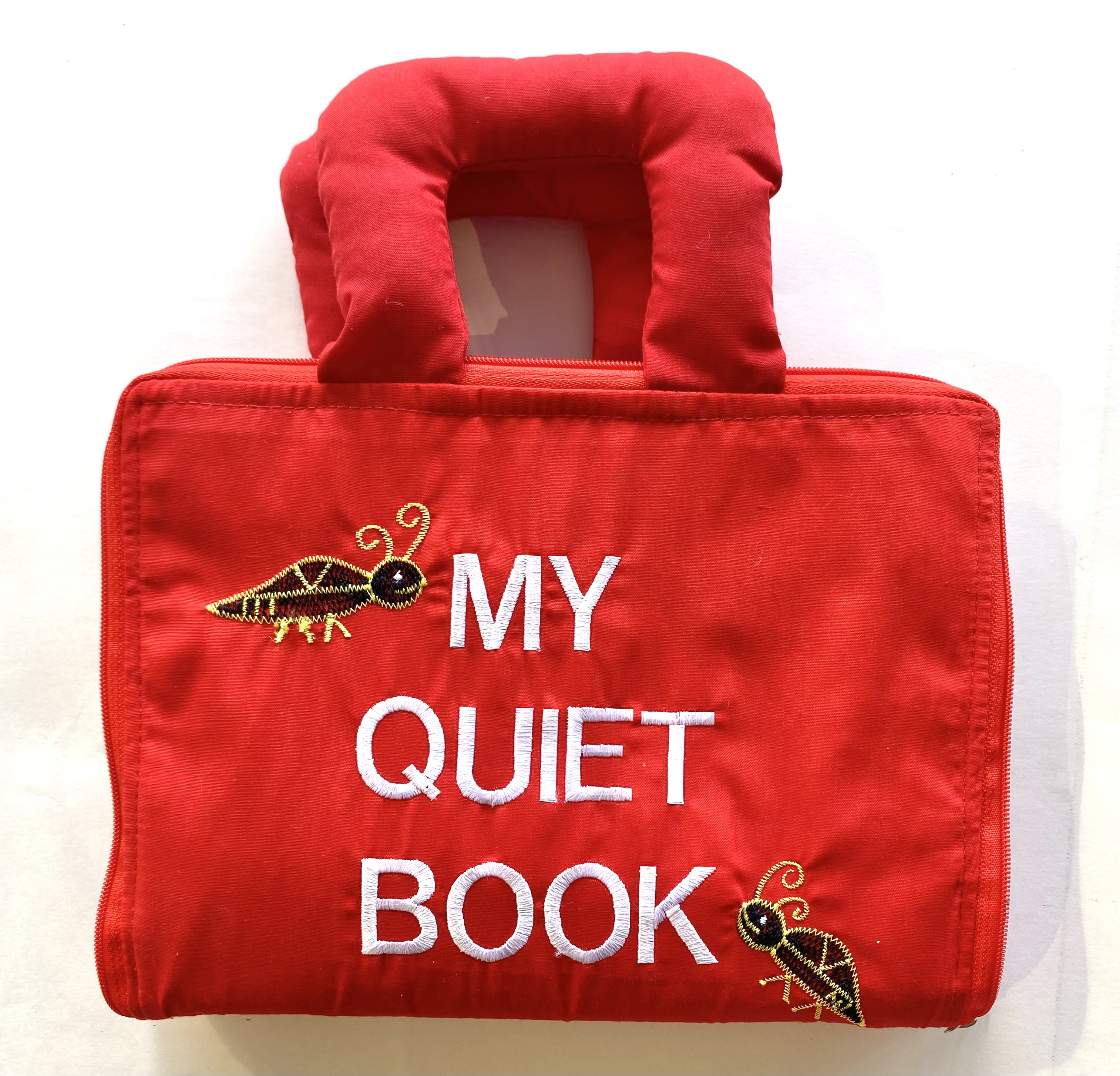 Quiet Book (zipped) red or blue