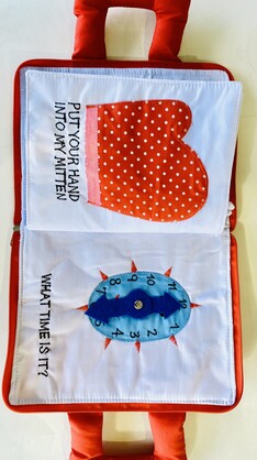 Quiet Book (zipped) red or blue