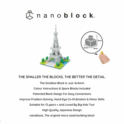 nanoblock - Paris Banks Of The Seine - Eiffel Tower