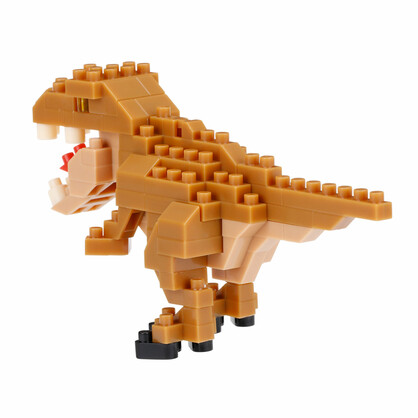N-FIG - Roarsome Dinosaur Tyrannosaurus Rex - nanoblock inspired figurines on removable key chains or bag tags.