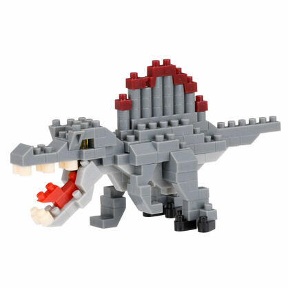 N-FIG - Roarsome Dinosaur Spinosaurus - nanoblock inspired figurines on removable key chains or bag tags.
