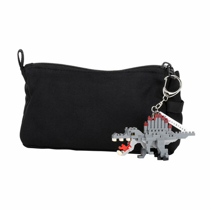 N-FIG - Roarsome Dinosaur Spinosaurus - nanoblock inspired figurines on removable key chains or bag tags.