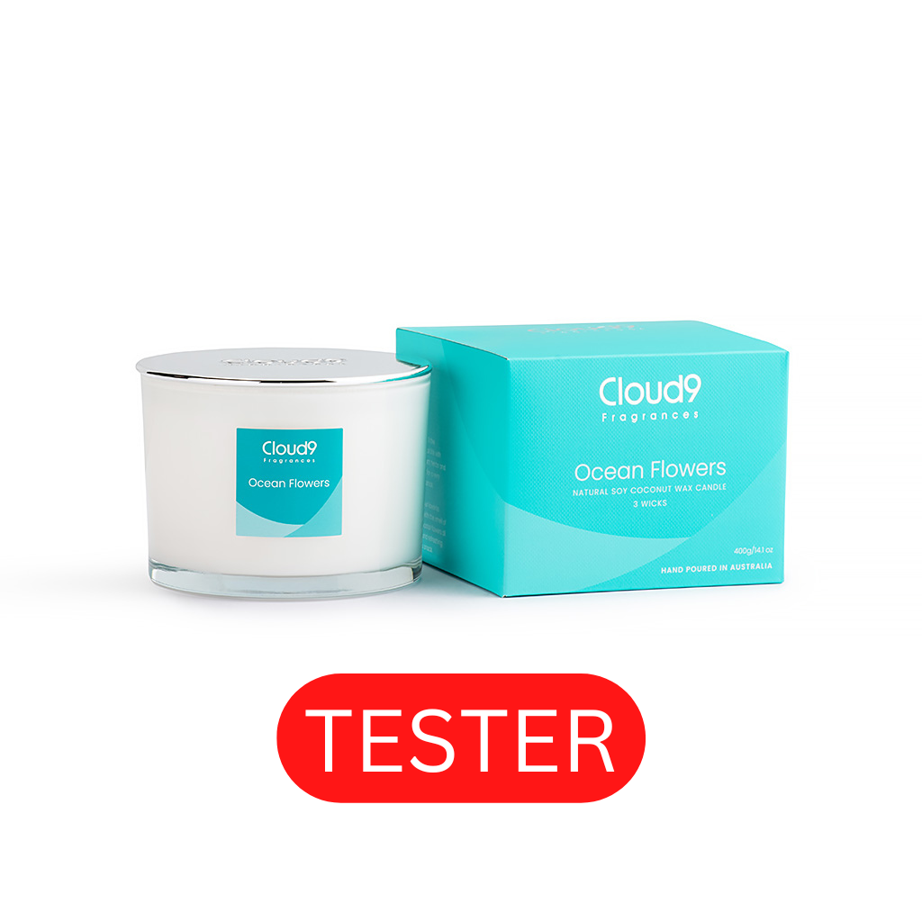 Ocean Flowers Candle 3 Wick Tester