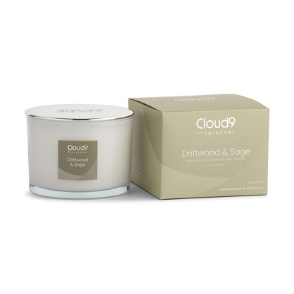 Driftwood & Sage Candle 3 Wick
