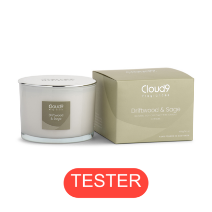 Driftwood & Sage Candle 3 Wick Tester