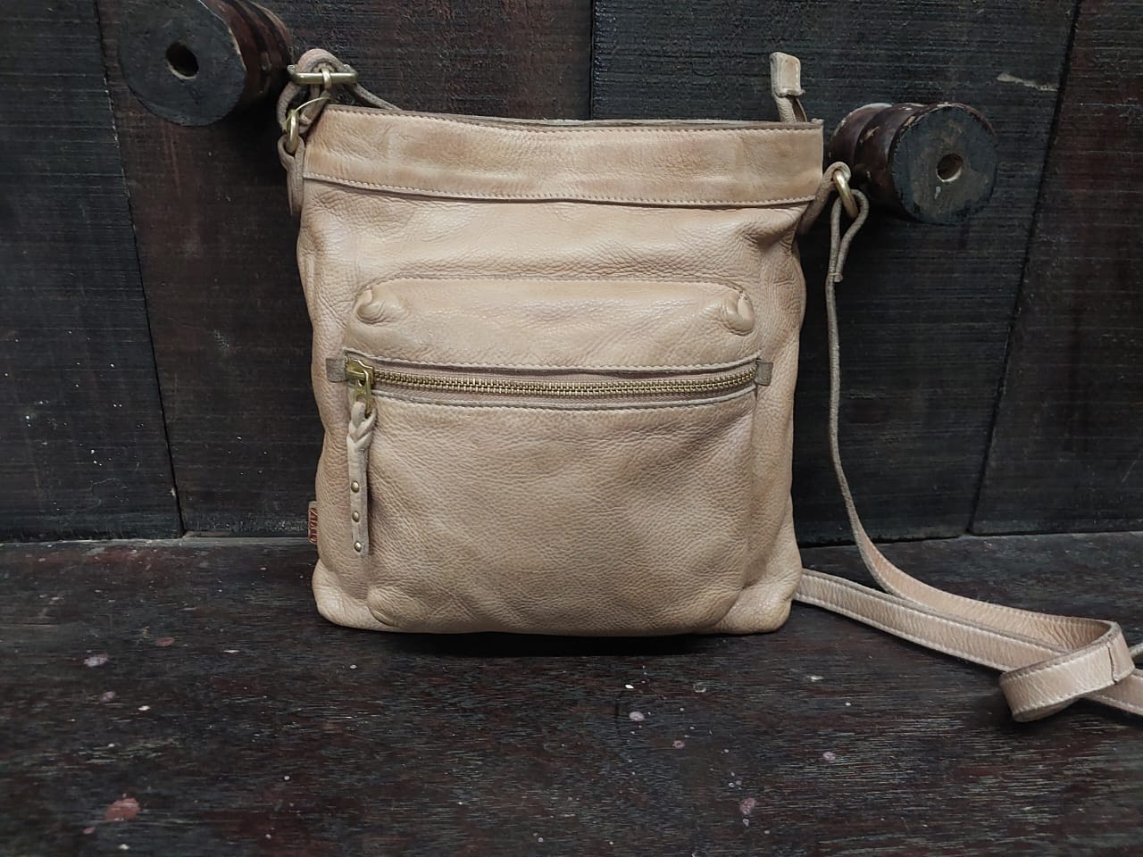 Presley Zip Pocket Crossbody Sand