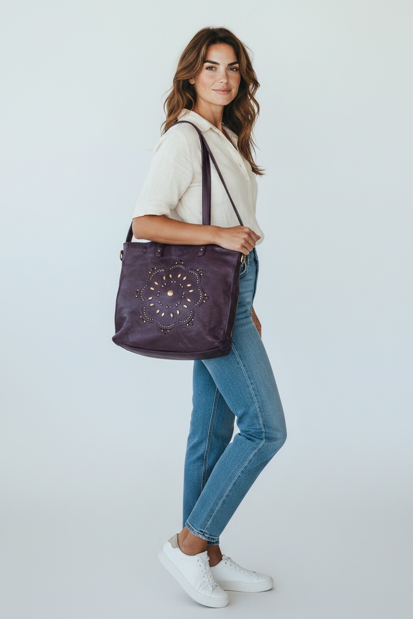 Lacy Tote Amethyst
