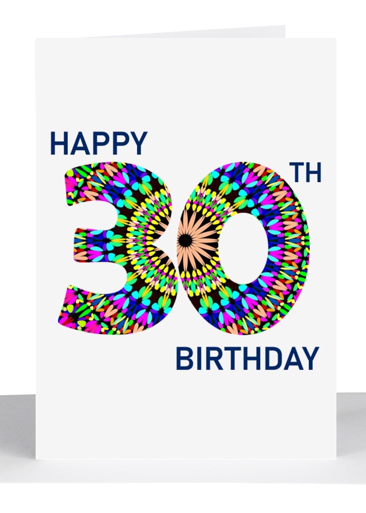 Happy 30th Birthday Greeting Card - Bright