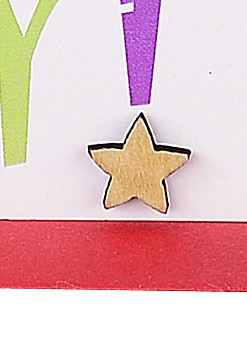 Birthday Card - Bright + Wooden Star