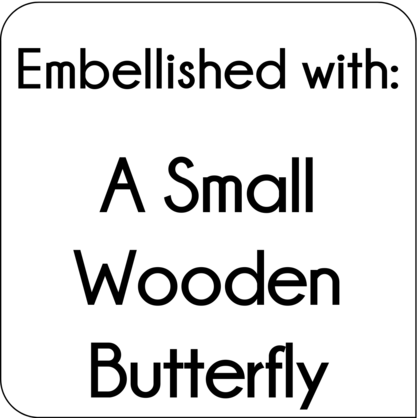 Birthday Greeting Card - Flowers and a Wooden Butterfly