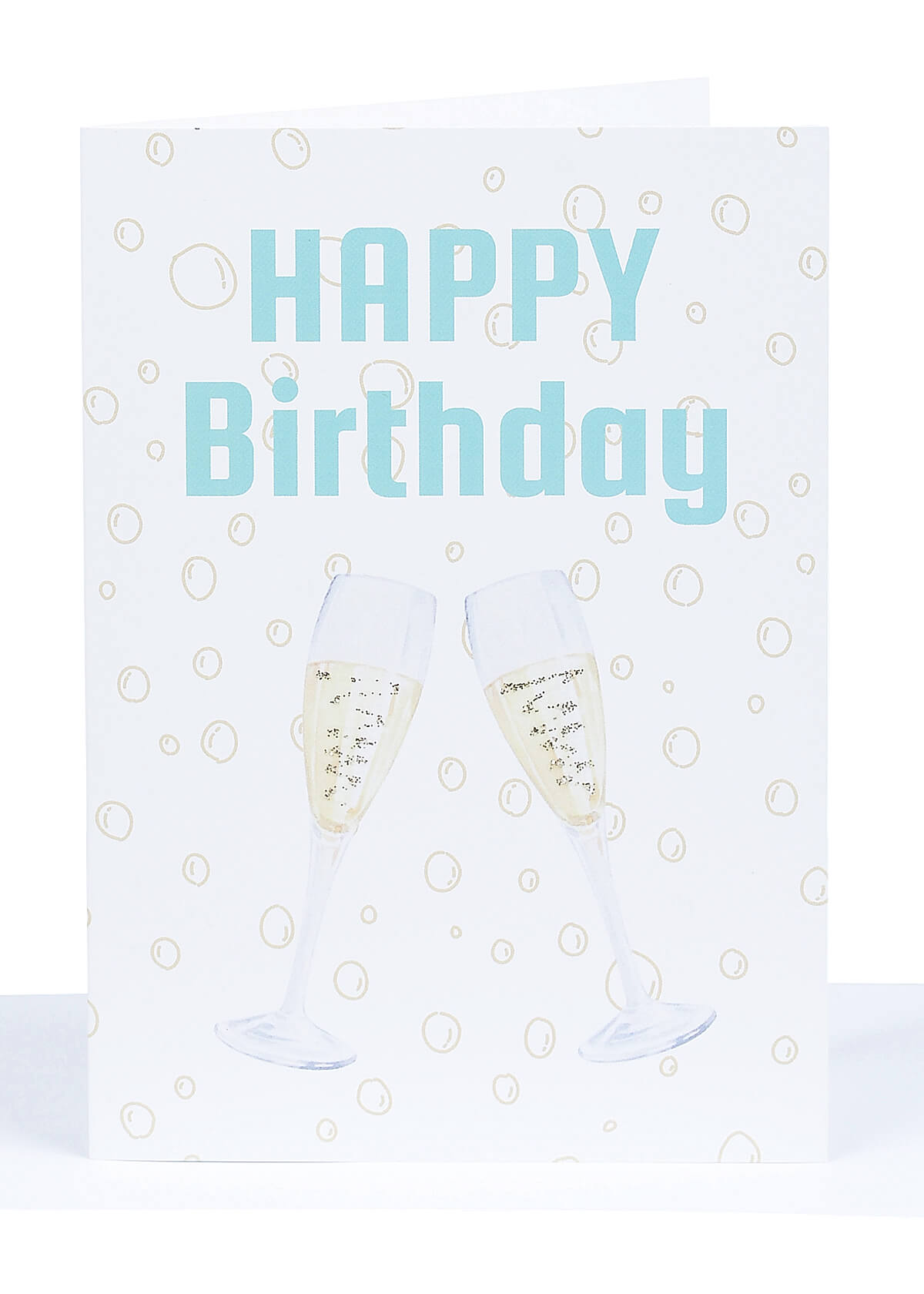 Birthday Celebrations Greeting Card - Bubbles & Glitter