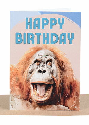 Happy Birthday Gorilla Card