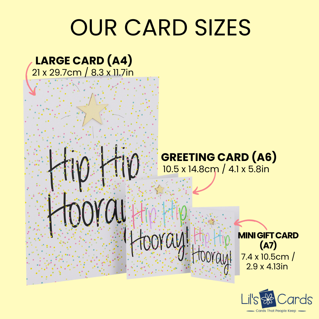 Card Sizes + Shipping + Returns