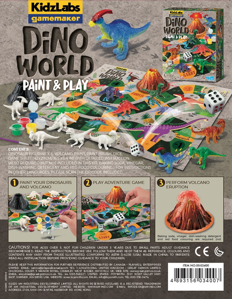 4M - KidzLabs - Gamemaker - Dino World Paint & Play