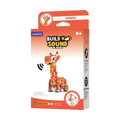 mierEdu - Build 'n' Sound 3D Puzzle - Giraffe