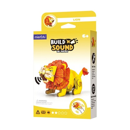 mierEdu - Build 'n' Sound 3D Puzzle - Lion