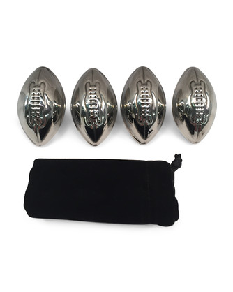 Men's Republic Footy Ball Ice Cubes - 4 Pieces Stainless Steel