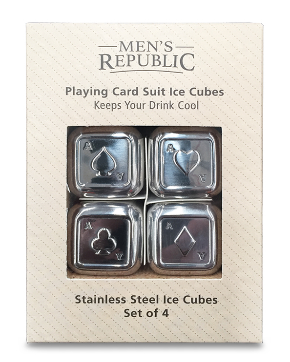 Men's Republic Playing Card Suits Ice Cubes - 4 Pieces
