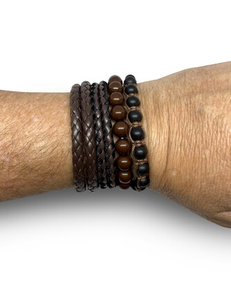 Men's Republic Watch set with 4 Bracelets - Blue Face