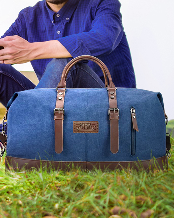 Men's Republic Canvas Weekend Bag - Blue