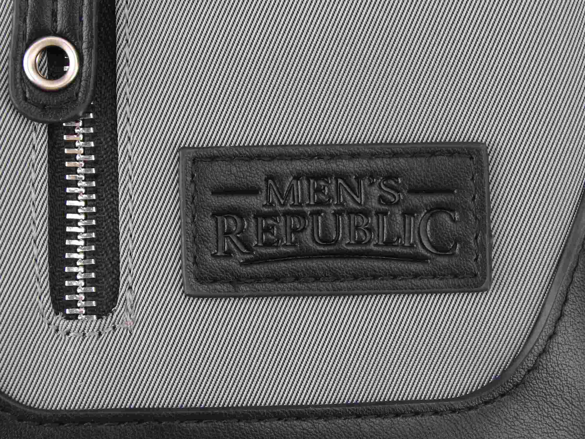 Nylon Single Strap Backpack- Grey & Black