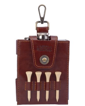 Men's Republic Golfers Luxury Hip Flask Set