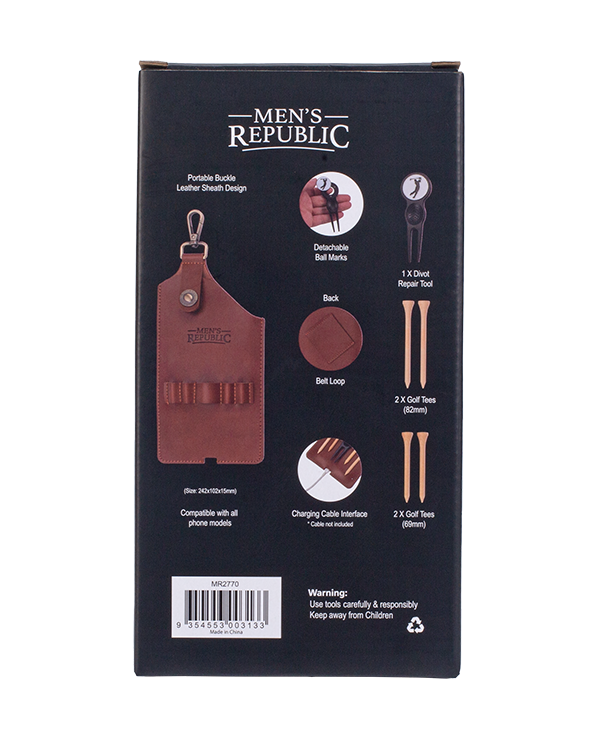 Men's Republic Golfers Luxury Phone Holster Set