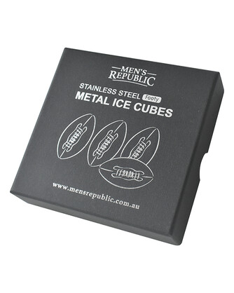 Men's Republic Footy Ball Ice Cubes - 4 Pieces Stainless Steel