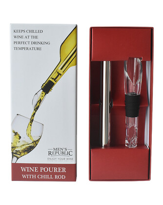 Men's Republic Wine Chiller Stick with Aerator & Pourer