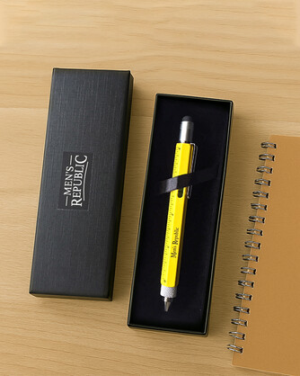Men's Republic Stylus Pen Pocket Multi Tool 9-in-1 functions - Yellow