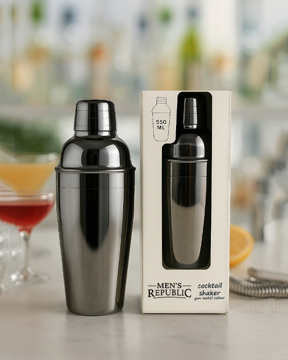 Men's Republic Gunmetal Cocktail Shaker - 550ml