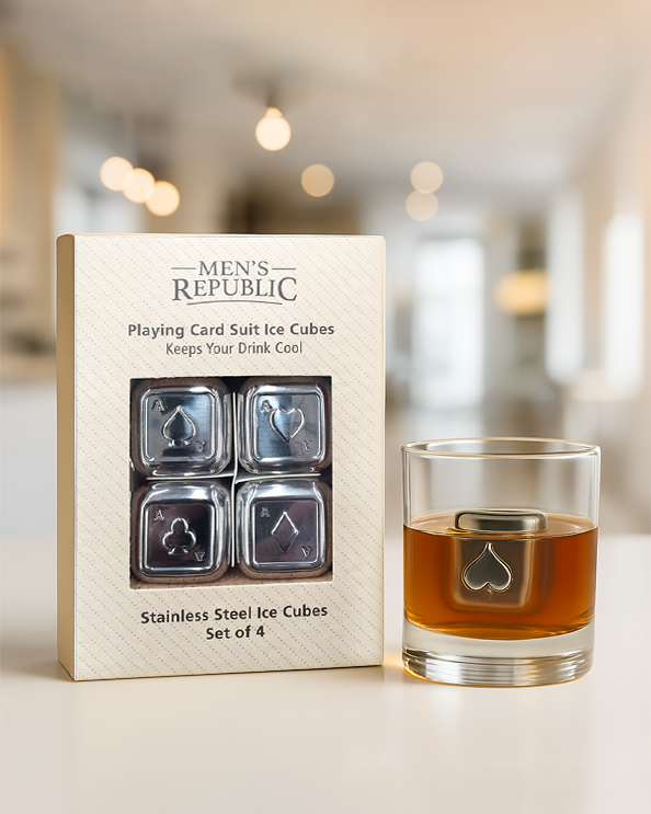 Men's Republic Playing Card Suits Ice Cubes - 4 Pieces