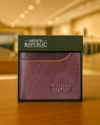 Men's Republic Leather Wallet - Coffee
