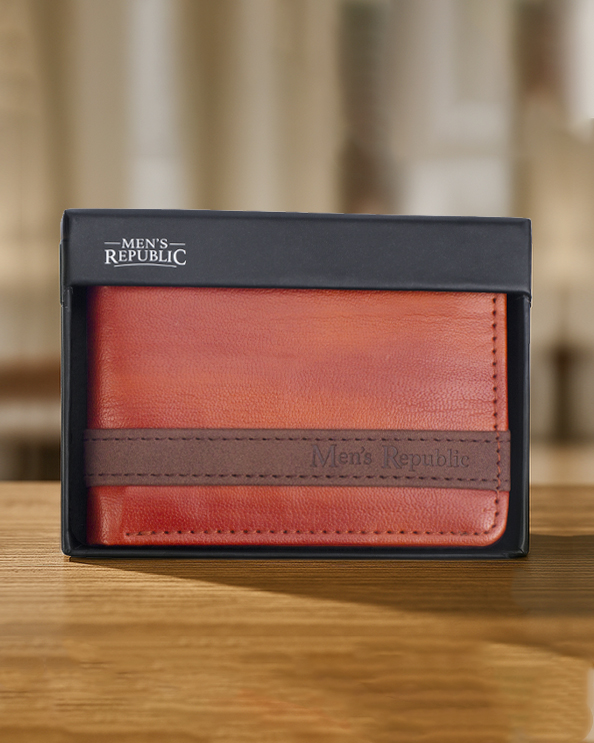 Men's Republic Vegan Leather Wallet - Tan