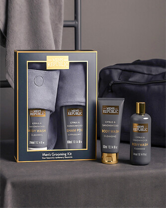 Men's Republic Grooming and Slippers Kit